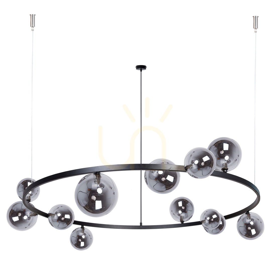 Chandelier Sigma BOLERO 12-Point Black Graphite Glass 41327