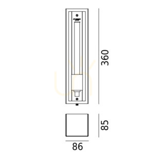 Phenomenal outdoor wall lamp FREJA E27 - black IP44 1980BL - NORLYS small 6