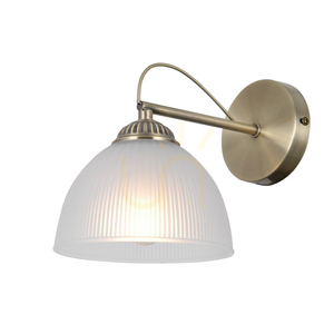 Italux Moreti E27 Wall Light Antique Brass Finish, White Opal WL-40623-1-AB small 6