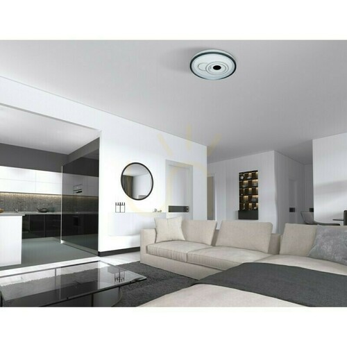 Check Italux Porta LED ceiling light white-grey 50 cm with remote control PLF-19678-WH-BL