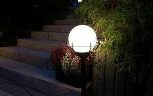 SU-MA Outdoor Pendant Light Black Patina Globe 25 cm PMMA K 1018/1/KPO small 3