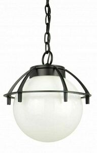 SU-MA Outdoor Pendant Light Black Patina Globe 25 cm PMMA K 1018/1/KPO small 0