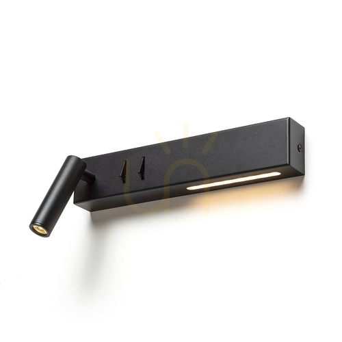 Check Spot Rendl R14524 Odeon Led Spot Lamp, Over Bed Black