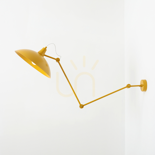 Check Aldex Melos Mustard ceiling and wall light, mustard yellow, E27 808PL_G14