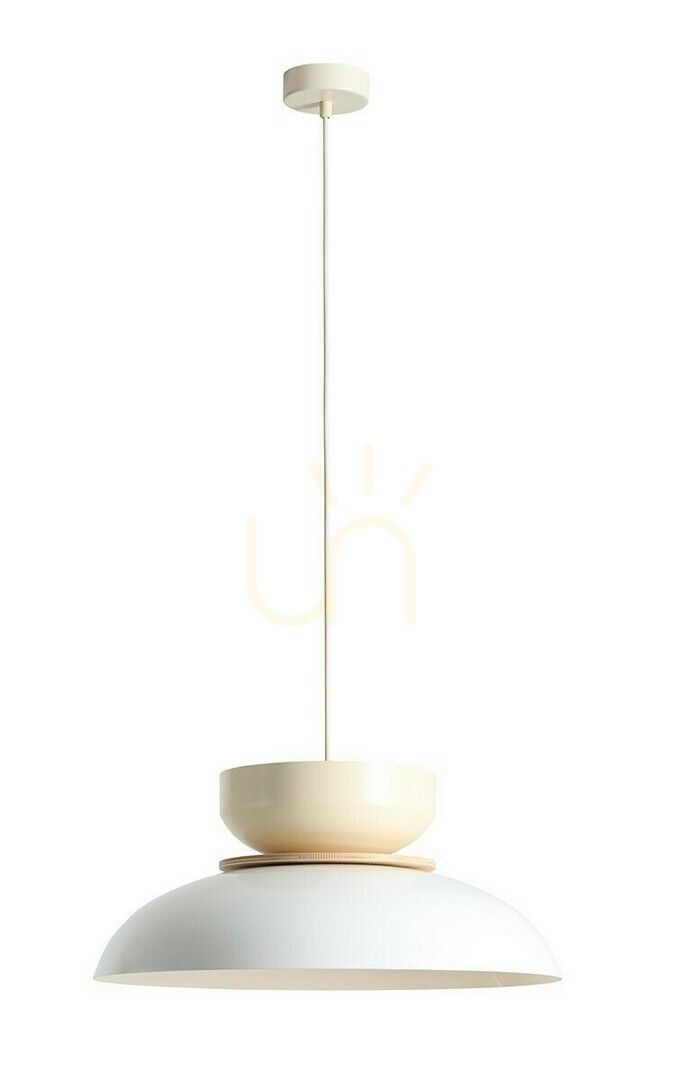 Pendant Light Aldex White Cream Wood Metal 47 cm 1152G2_9_J