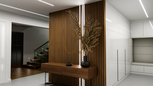 Check LED profile LUMINES type ZATI black lacquered without perforation 1 m