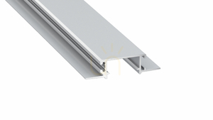 LED profile LUMINES type ZATI silver anodized without perforation 2 m small 0