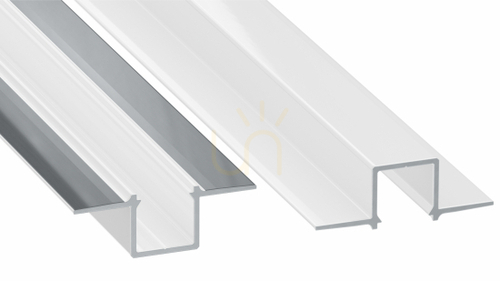 Check LED profile LUMINES type GAUDI white lacquered without perforation 1 m