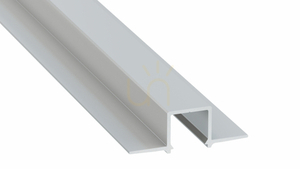 LED profile LUMINES type GAUDI silver anodized without perforation 2 m small 0