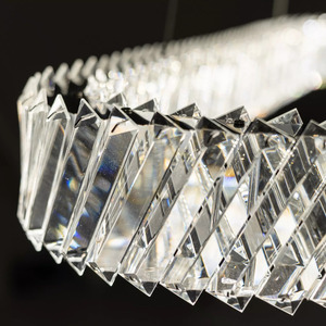 Nowodvorski LUXORA OVAL LED 11707 crystal chandelier nickel 40 W 120 cm small 8