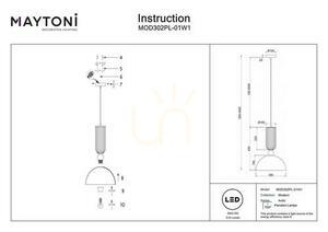 ANTIC pendant lamp MOD302PL-01W1 Maytoni small 7