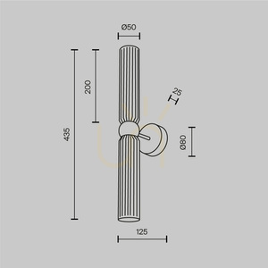 ANTIC 2xG9 wall lamp gold cognac glass 43.5 cm Maytoni MOD302WL-02CG1 small 5