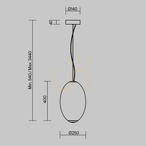 BRUMA pendant lamp MOD397PL-L19CH2.7K Maytoni small 8