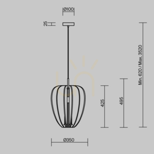 CAMBIO pendant lamp MOD398PL-01GR Maytoni small 10