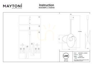 EVOLUTION pendant lamp MOD396PL-L10GR3K Maytoni small 12