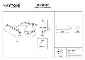 FLAT wall lamp MOD296WL-L6BS3K Maytoni small 6