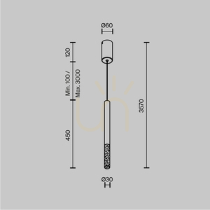 Maytoni PRO SHADE MOD157PL-L6G4K1 Pendant Lamp gold LED 6 W 500 lm 4000 K 45 cm small 9