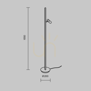 THIN floor lamp MOD395FL-L28B3K Maytoni small 12