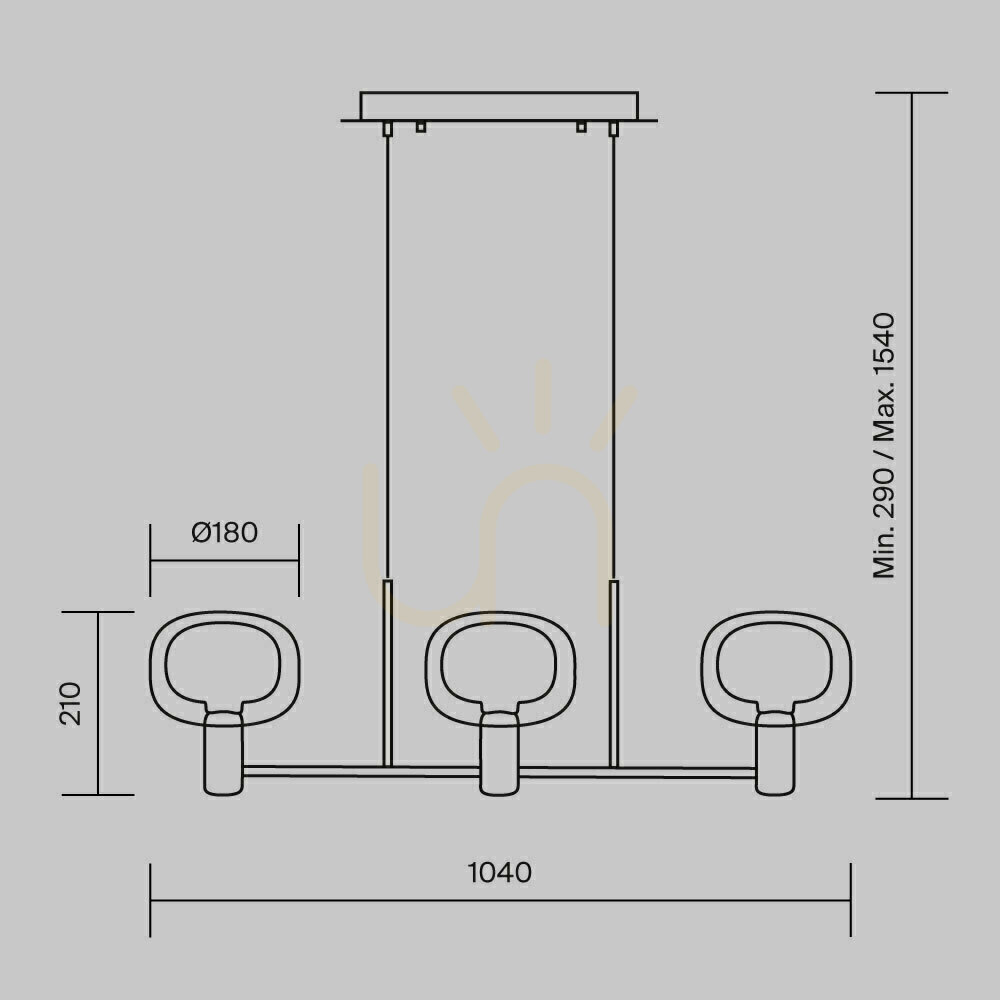 Display VISION pendant lamp MOD411PL-03G Maytoni VISION pendant lamp MOD411PL-03G Maytoni