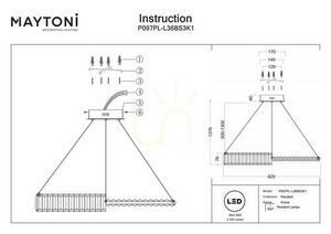 KRONE pendant lamp P097PL-L36BS3K1 Maytoni small 9