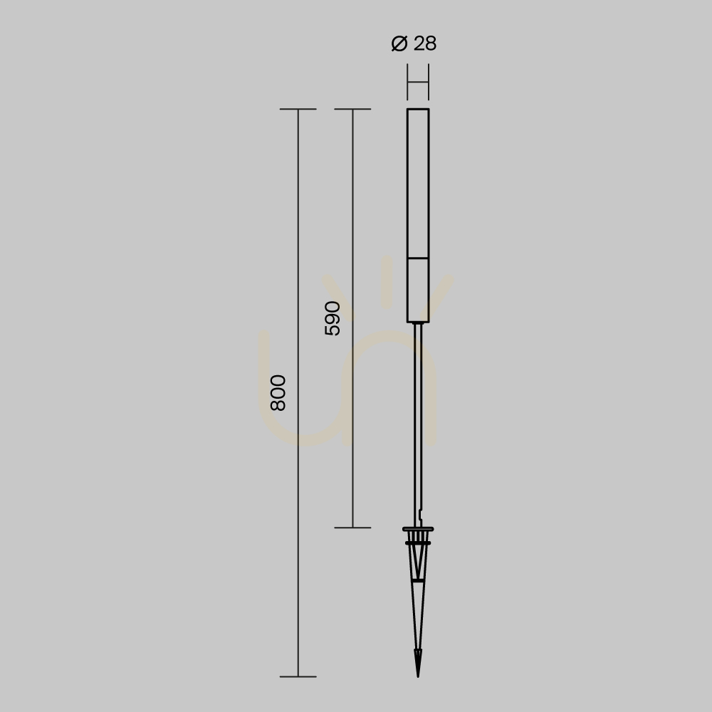 Display FLARE light post O487FL-L3GF3K IP65 Maytoni. FLARE light post O487FL-L3GF3K IP65 Maytoni.