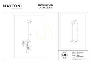 SLEEK light post O477FL-L2GF3K IP65 Maytoni small 6