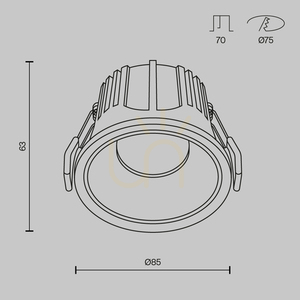 ALFA LED recessed luminaire DL043-01-15W2.7K-RD-W-DE Maytoni small 7