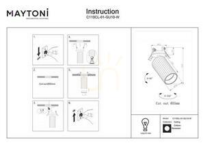 CALIPSO recessed luminaire C110CL-01-GU10-W Maytoni small 8