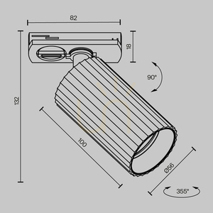 CALIPSO TR218-1-GU10-BS busbar spotlight Maytoni small 8