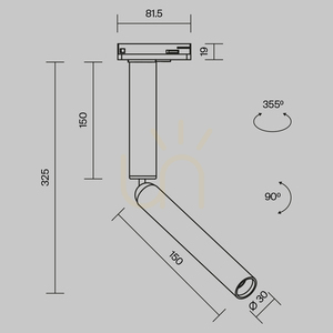 FOCUS DUAL busbar spotlight TR142-1-6W3K-B Maytoni small 9