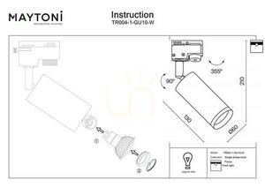 Maytoni Focus Unity White Track Spotlight 1×GU10 TR004-1-GU10-W small 5