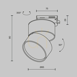 ONDA TR007-1-12W3K-W-1 busbar spotlight Maytoni small 4