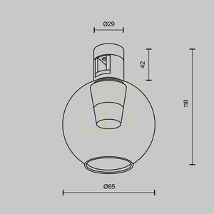 BUBBLE TR148-1-3W2.7K-BS-DE bus light Maytoni small 8