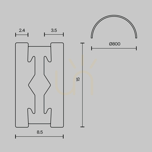 FLARITY lighting rail TRX154-SR-D800-BS Maytoni small 7