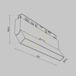 BASIS ROT busbar spotlight TR036-4-12WTW-DD2-B Maytoni small 8