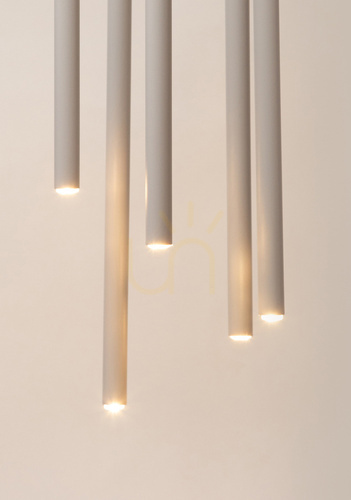 Check Sigma SOPEL 5 Pendant Light Grey Beige G9 Adjustable 25 cm 41460