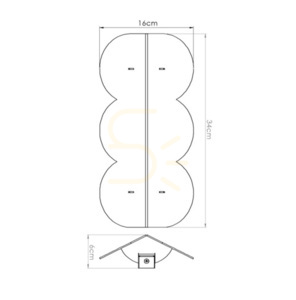Wall lamp BISCUIT mocca small 8