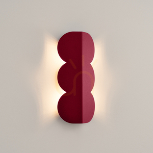 Wall lamp BISCUIT burgundy small 2
