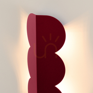 Wall lamp BISCUIT burgundy small 3