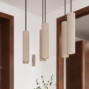 Thoro IVAR Ceiling Light, Taupe, LED 8 W 3000 K CRI 90, Fluted Tube Ø6.4 cm, DALI-2/PUSH DIMM small 10