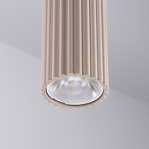 Thoro IVAR Ceiling Light, Taupe, LED 8 W 3000 K CRI 90, Fluted Tube Ø6.4 cm, DALI-2/PUSH DIMM small 3