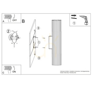 Wall lamp IVAR burgundy LED 3000K small 2
