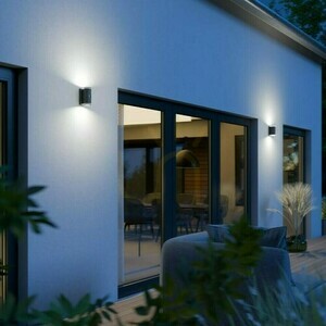 STEINEL L 940 anthracite outdoor wall light 2×GU10 LED IP44 small 2