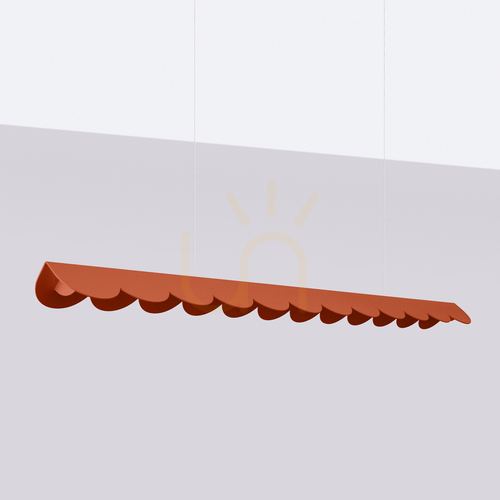 Check BISCUIT ochre red LED 3000K pendant lamp
