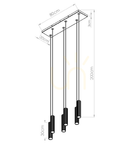 Check IVAR 6L pendant lamp white LED 3000K
