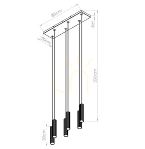 IVAR 6L pendant lamp white LED 3000K small 1