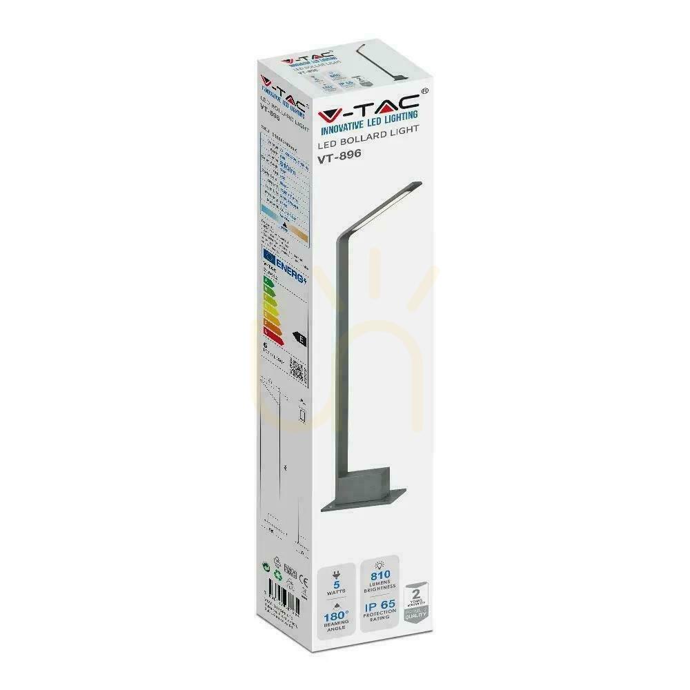 Preview V-TAC 5W LED Garden Pole 80cm Black IP65 VT-896 4000K 810lm V-TAC 5W LED Garden Pole 80cm Black IP65 VT-896 4000K 810lm