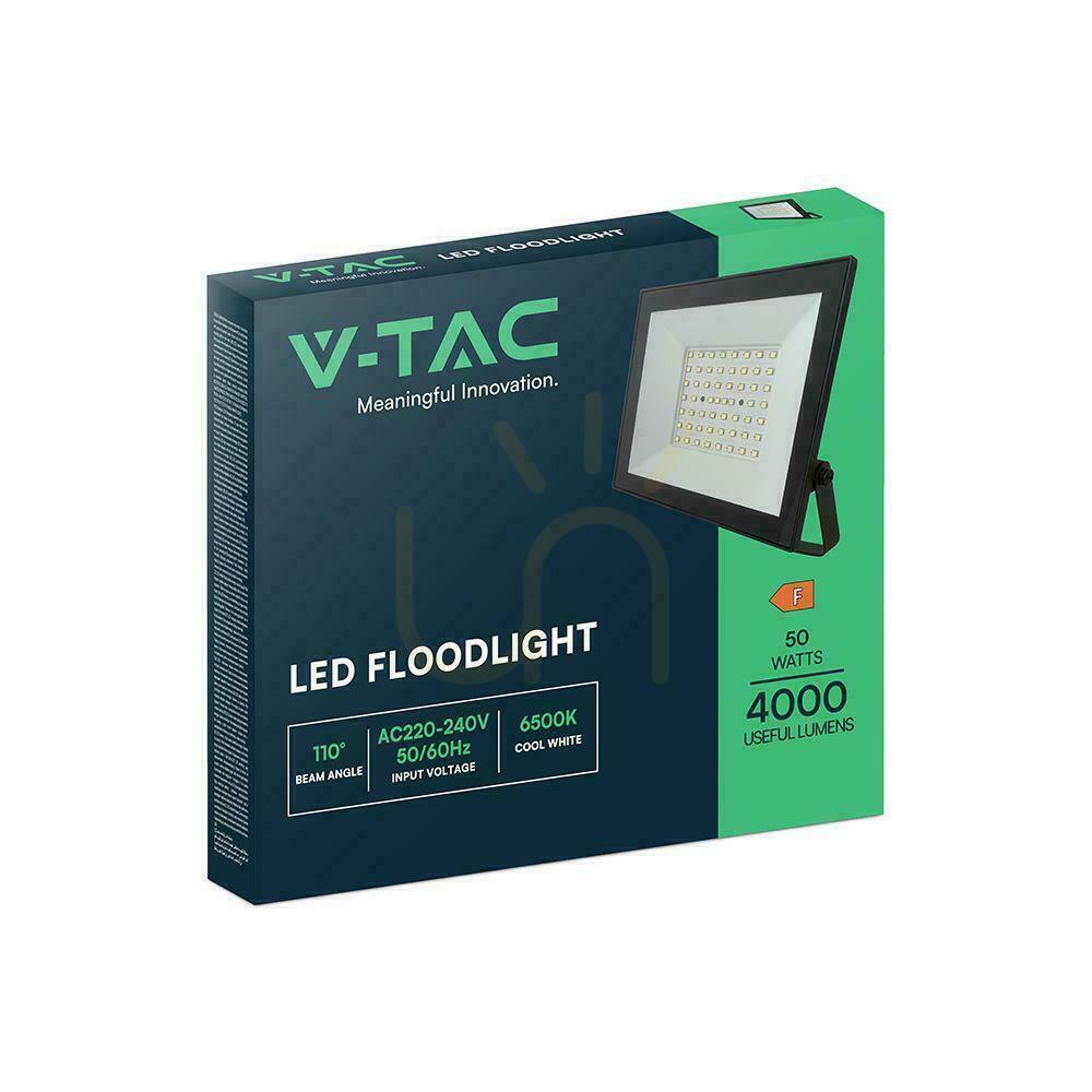 Preview V-TAC 50W LED SMD Projector 6500K Black VT-44054 6500K 4000lm. V-TAC 50W LED SMD Projector 6500K Black VT-44054 6500K 4000lm.