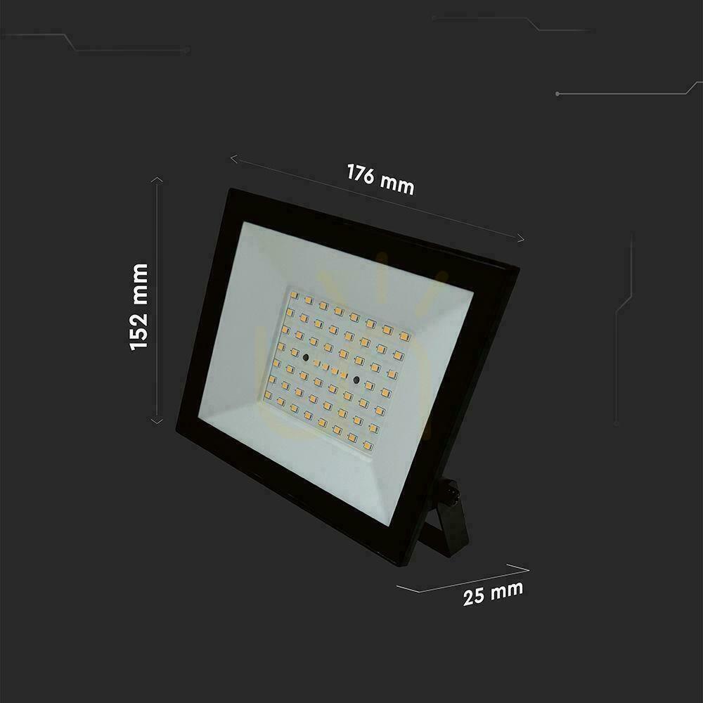 Display V-TAC 50W LED SMD Projector 6500K Black VT-44054 6500K 4000lm. V-TAC 50W LED SMD Projector 6500K Black VT-44054 6500K 4000lm.