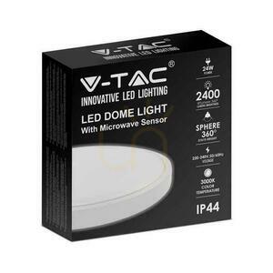 Plafond V-TAC 24W LED Round IP44 Motion Sensor Microwave 30cm White VT-8624S-W-RD 4000K 2400lm small 2